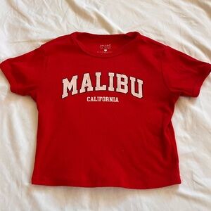 Red Malibu Juniors T-Shirt